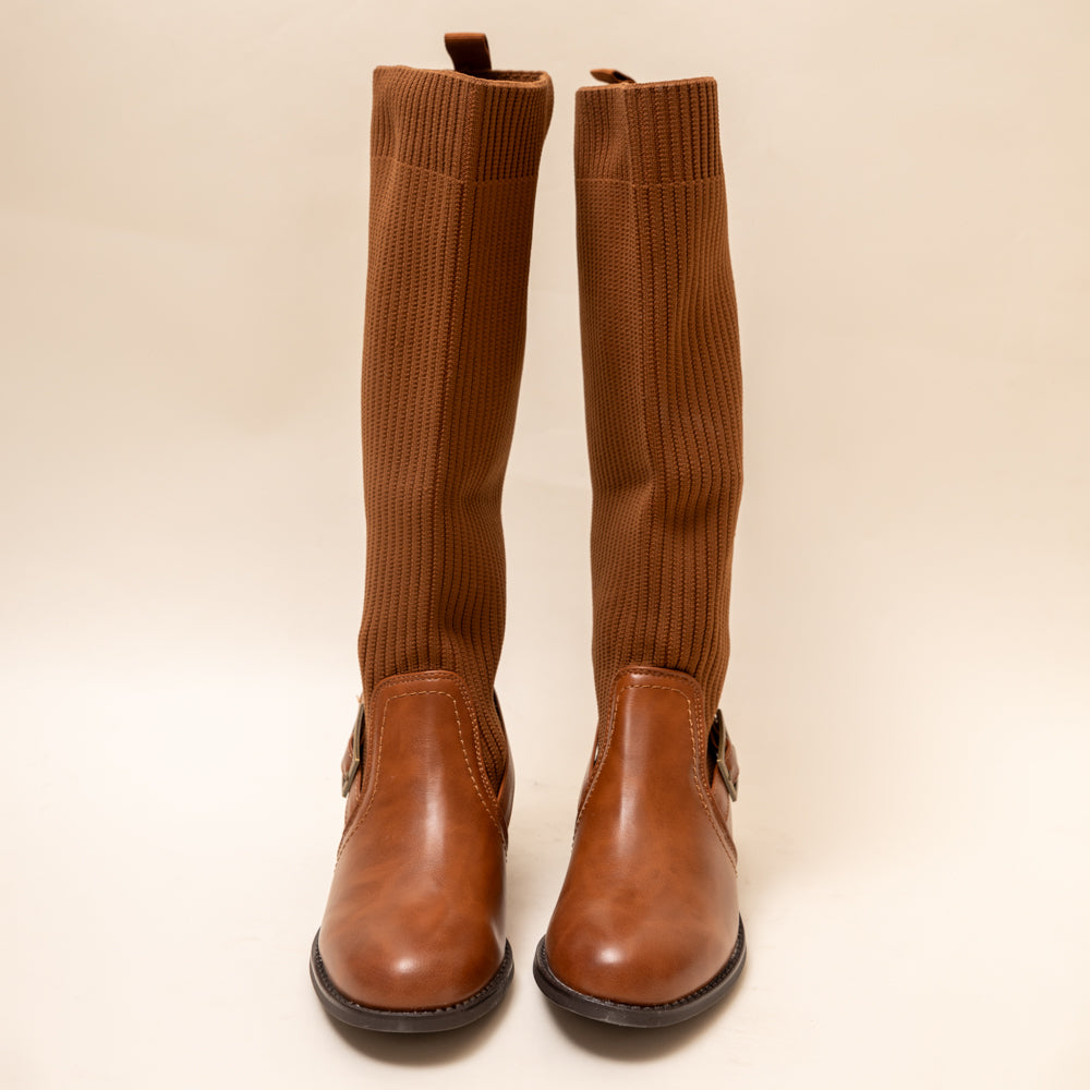 SOCK BOOT-Boots in-Camel.