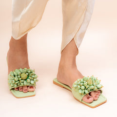 Cluster Code Flat Slippers