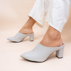 Lit Lara Shimmery Party Mules