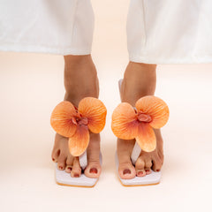 Orchid Modern Floral Flats