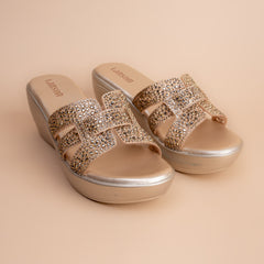 Glitter Rush – Women’s Embellished Platform Wedge