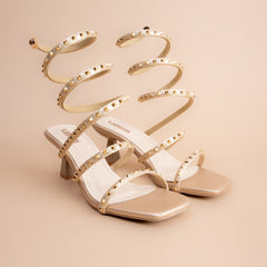 Orbits – Women’s Studded Spiral Strap Heels