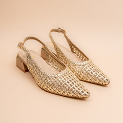 Prism — Women’s Multicolour Woven Slingback Heels