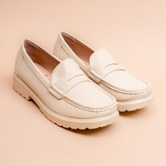White Chapter Office Comfort Loafers