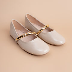 The Arc – Women’s Gold-Detail Mary Jane Flats