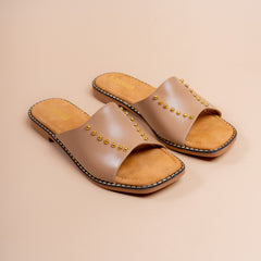 Vivian Gold Stud Minimal Slides