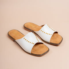 Vivian Gold Stud Minimal Slides