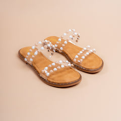 Monochrome Heart Transparent Flats