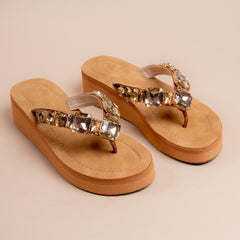 Persian Chill Embellished Platform Slippers