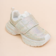 Glow Core Rhinestone Embellished Bling Sneakers