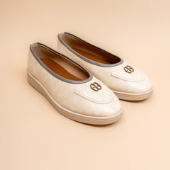 Marlow — Women’s Beige Wedge Loafers Shoes