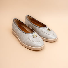 Marlow — Women’s Beige Wedge Loafers Shoes