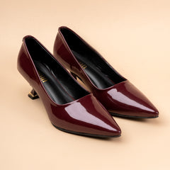 Ella Patent Formal Heels in Scarlet Wine