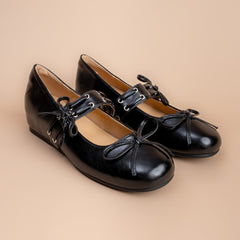Mood Pretty – Hidden Heel Bow-Detail Mary Jane Flats