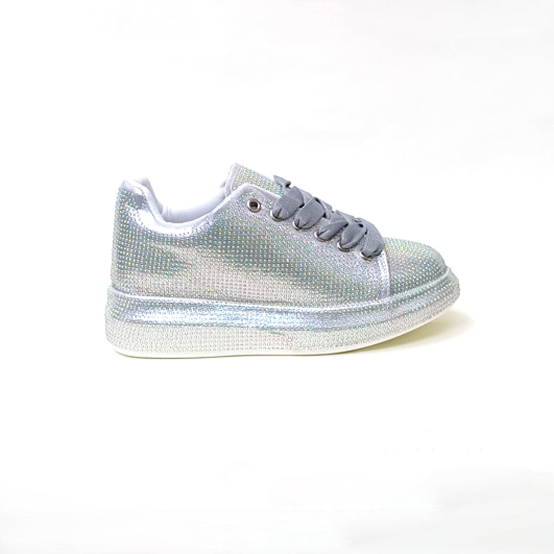 MILKY WAY-Glittery Sport Shoes in-Silver.