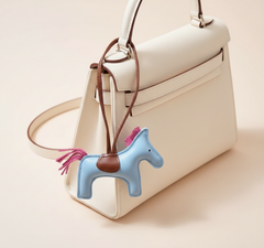 Blue Horse Keyring – Faux Leather | Quirky Pony Bag Charm