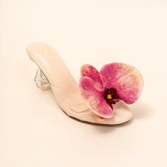 ORCHID BLOOM – Floral Statement Heels in Pink Base