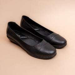 Brown Paper Office Comfort Wedge Flats