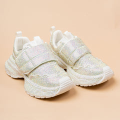 Glow Core Rhinestone Embellished Bling Sneakers