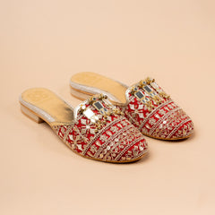 Zari Sutra Handloom Ethnic Mojri Mules