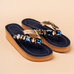 Persian Chill Embellished Platform Slippers