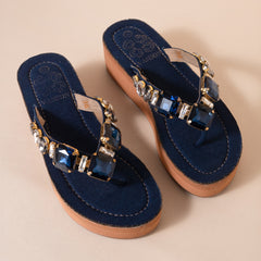 Persian Chill Embellished Platform Slippers