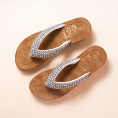 Spark Embellished Platform Slippers