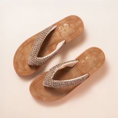 Spark Embellished Platform Slippers