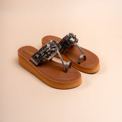 Sona Sikka Gilded Coin Wedges in Gold