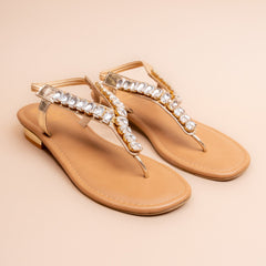 Amberjack Embellished Low Heel Sandal