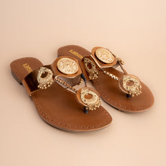 Jhumka Jam – Women’s Embellished Ethnic Flat