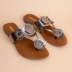 Jhumka Jam – Women’s Embellished Ethnic Flat