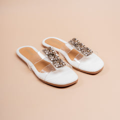 Ripple T-Strap Transparent Flats