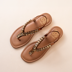 Amberjack Embellished Low Heel Sandal