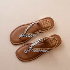 Amberjack Embellished Low Heel Sandal