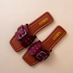 Buckle Up Flat Slippers