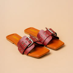 Buckle Up Flat Slippers