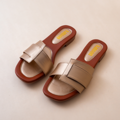 Aura Matte Metal Flat Slippers