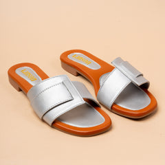 Aura Matte Metal Flat Slippers