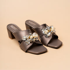 Sugar Creek Embellished Transparent Heels