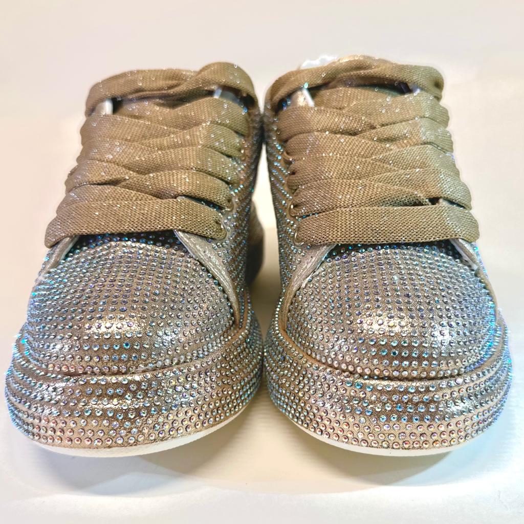 MILKY WAY-Glittery Sport shoes in-Gold.