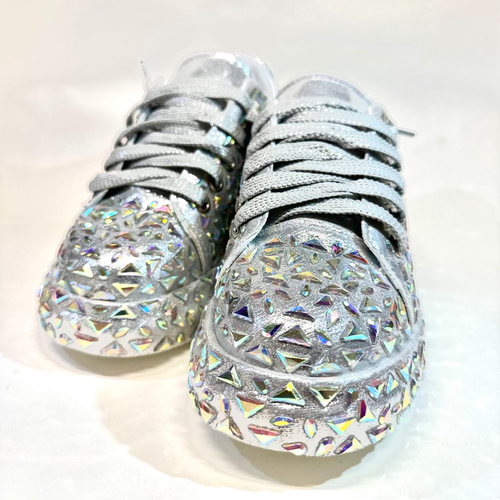 GALAXY-Party Wear Sport Shoes in-Silver.