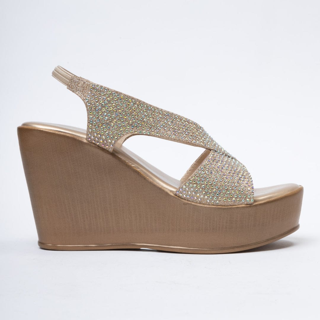 Glitter Gang-Wedding wedges  in-Gold