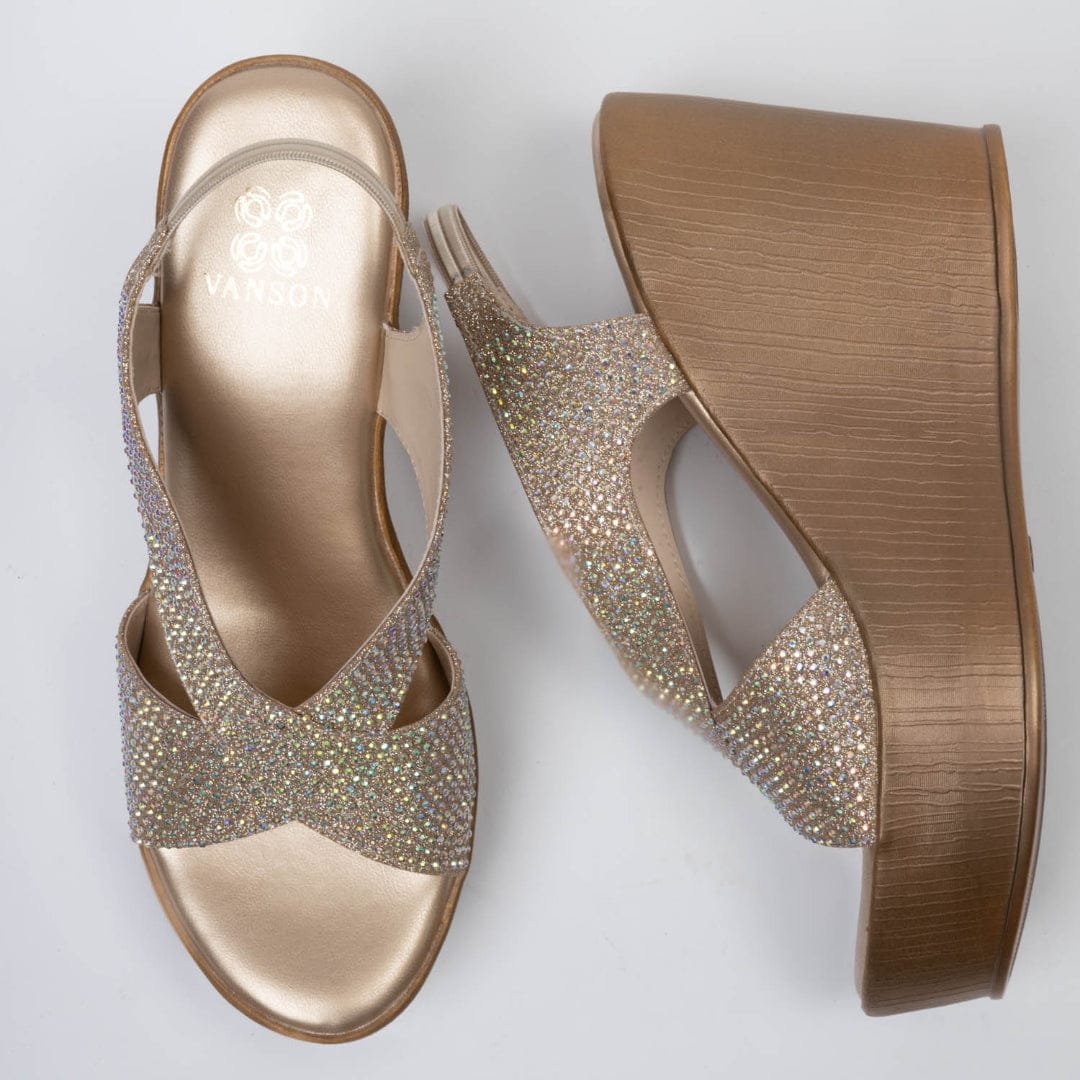 Glitter Gang-Wedding wedges  in-Gold