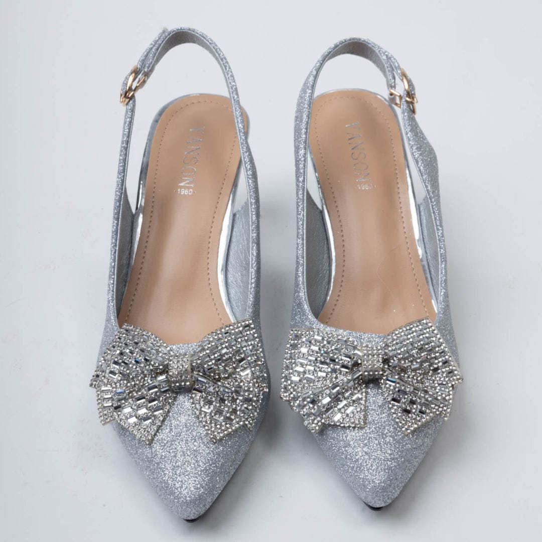 VICTORIA-Party wear heel in-Silver.