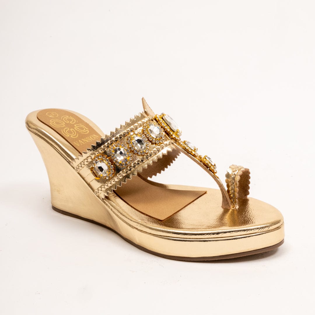 WEDGE GLOSS-Ethnic Wedge in- Gold.