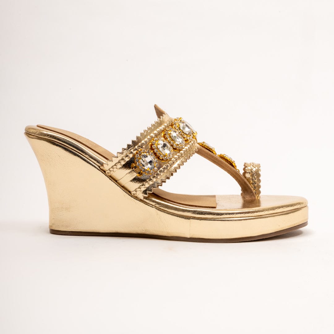 WEDGE GLOSS-Ethnic Wedge in- Gold.