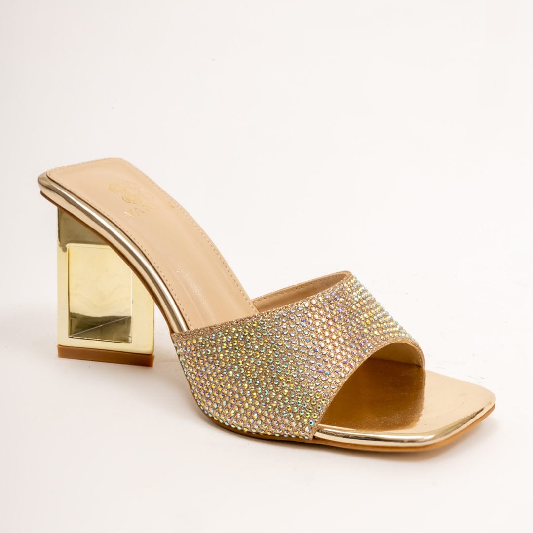 SHINE GAEL- Shimmer Eccentric Heel in-Gold.