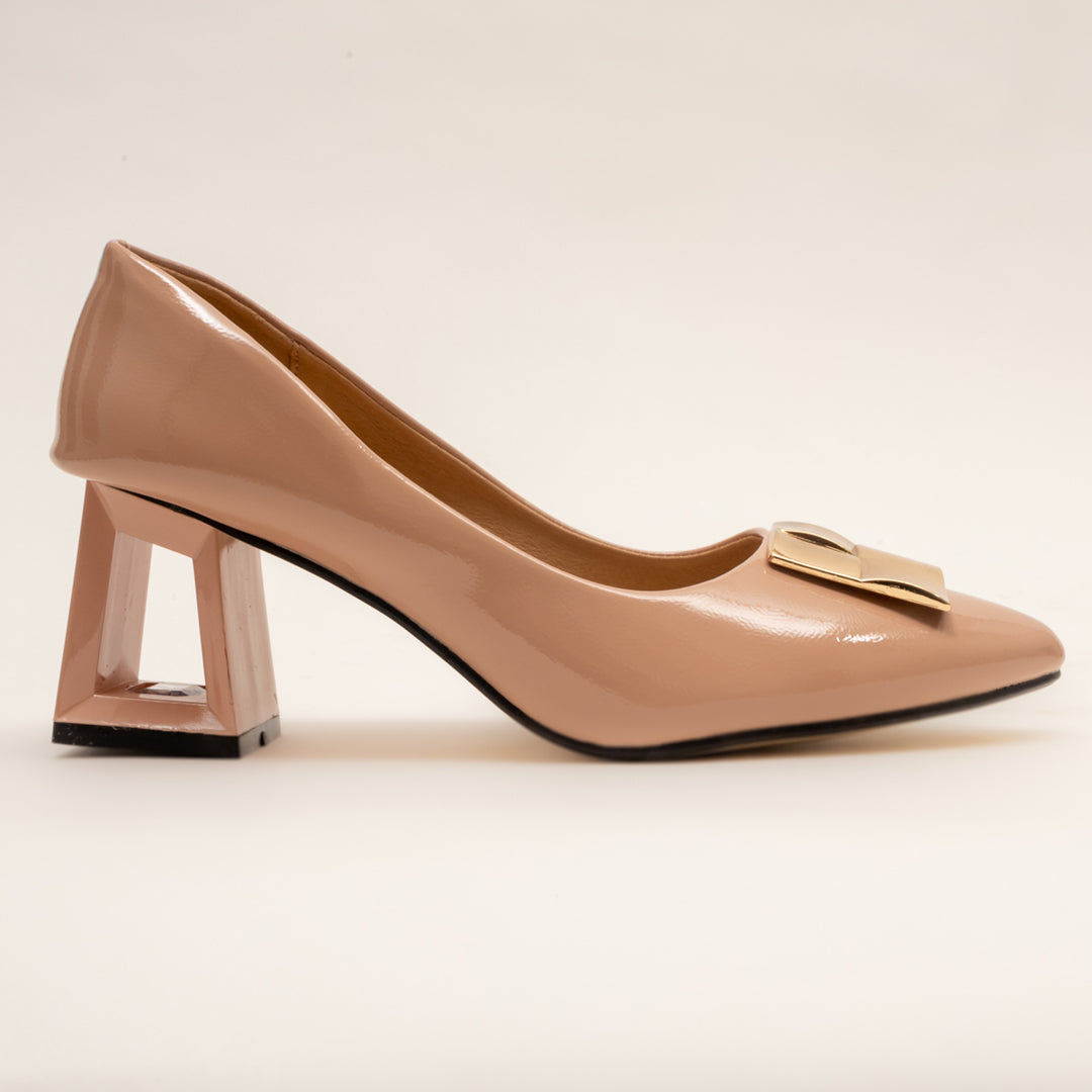 Check Mate-Eccentric Heel Belly in Pink