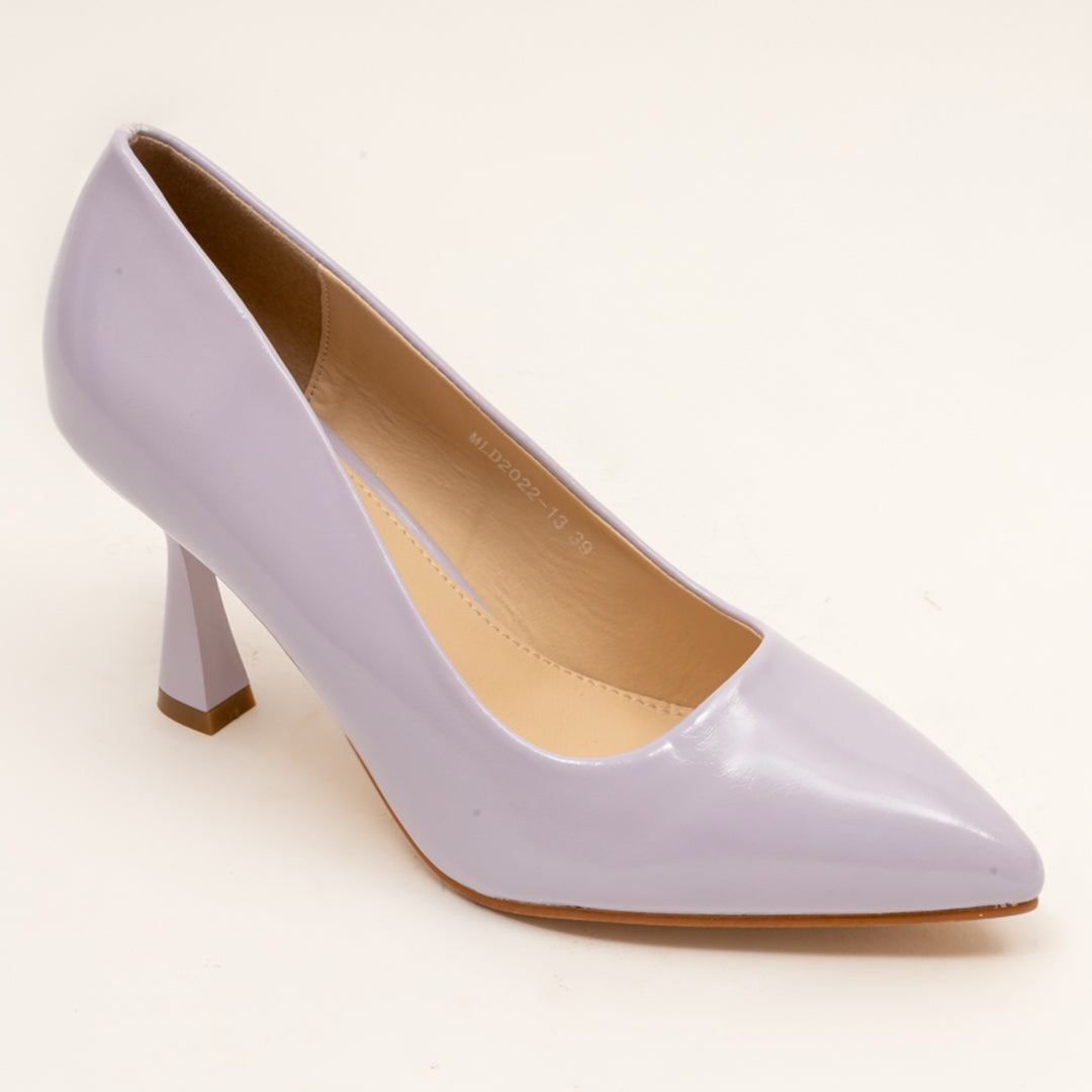Slim Sofie-solid Plain Court Shoe in Purple